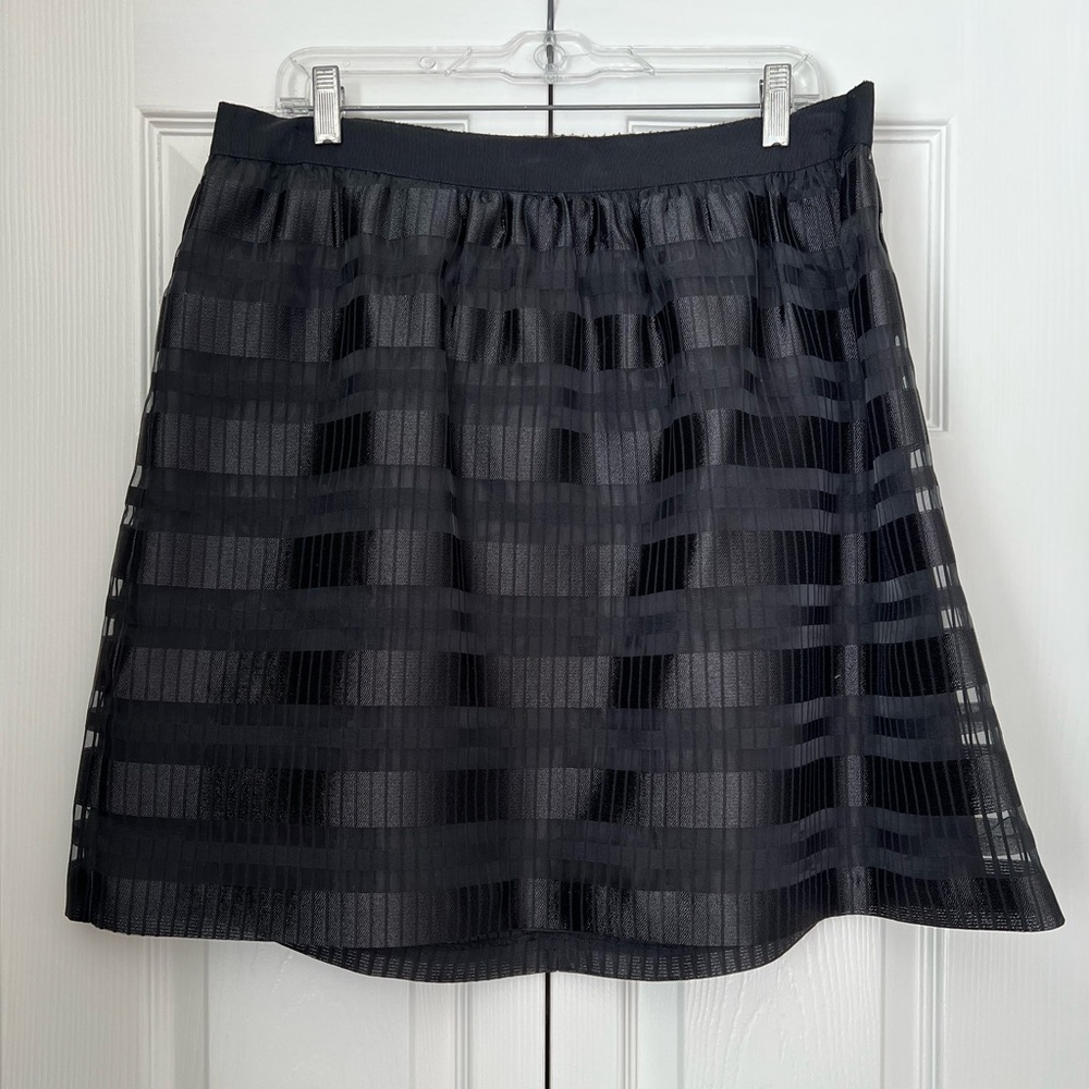 Ann Taylor Factory Black Tulle Overlay Skirt, Size 12